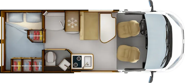 Tagesgrundriss Rapido Vans V55