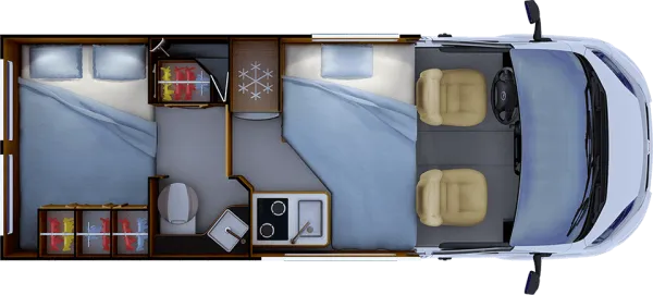 Nachtgrundriss Rapido Vans V55