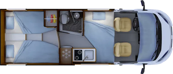 Nachtgrundriss Rapido Vans V68