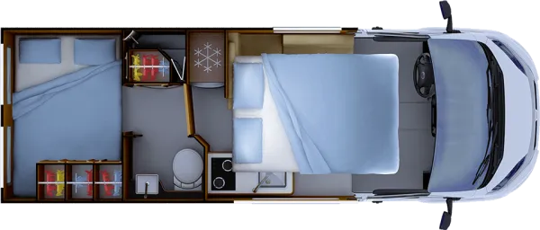 Nachtgrundriss Rapido Vans V65XL