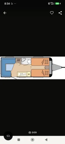 Grundriss Tag Hobby Excellent 495 UL Klima Mover Markise