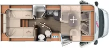 Grundriss Tag Carthago C1-tourer T 145 RB LE comfort Fiat (305)
