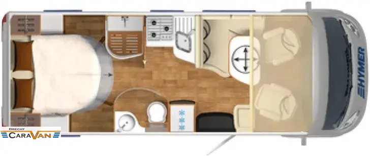 Grundriss Tag Hymer B-Klasse 598 PremiumLine Stützen/Klima/GFK
