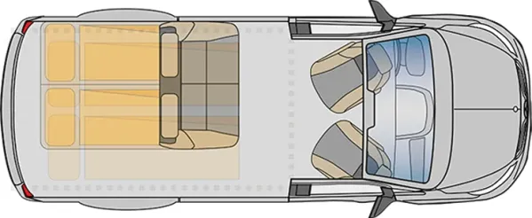 Tagesgrundriss Pössl Vanline Vanstar Active