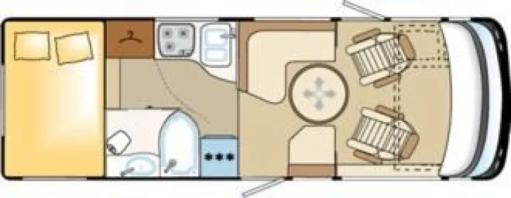 Grundriss Tag Carthago chic e-line 47 Yachting