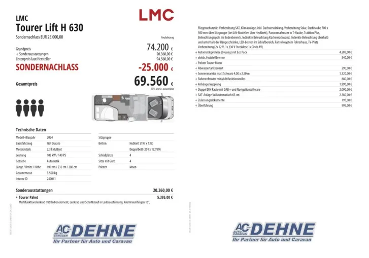 Fahrzeugbild LMC Tourer Lift H 630 Sondernachlass EUR 25.000,00 #3