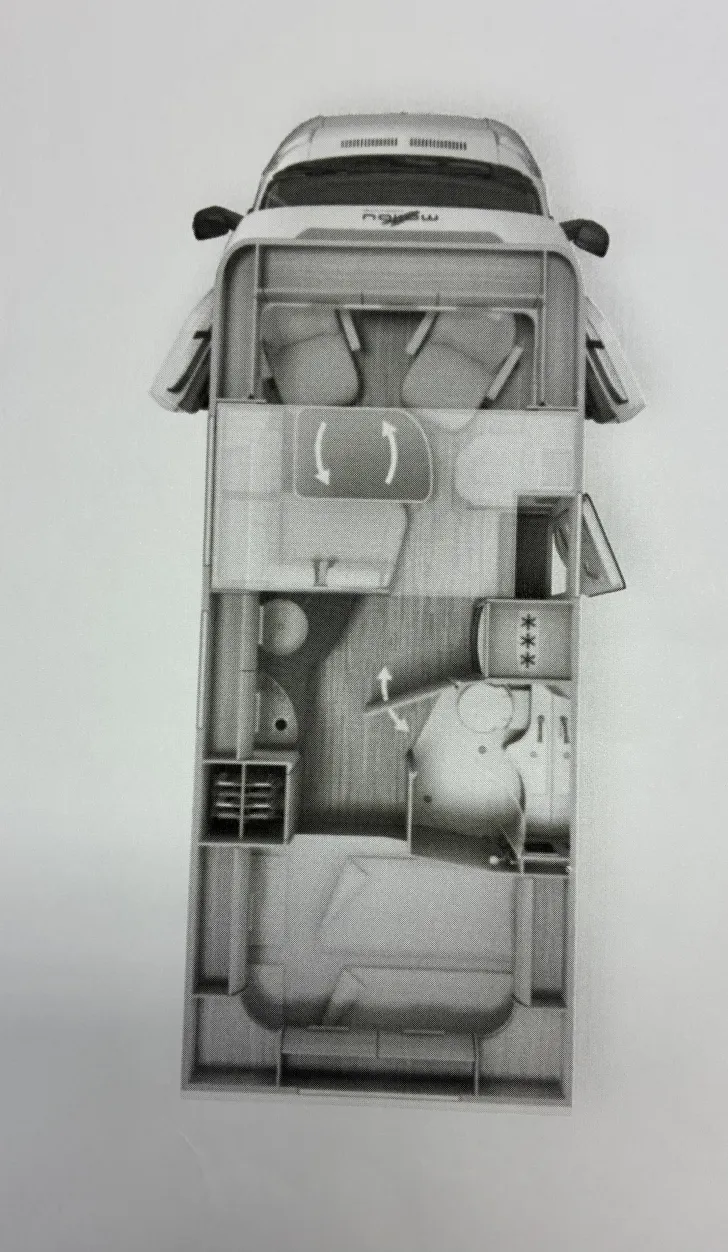 Grundriss Tag Malibu I 410 DB Erstbesitz, gepflegt