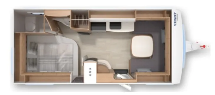 Grundriss Tag Fendt Saphir 560 SF mit Mover+Klima