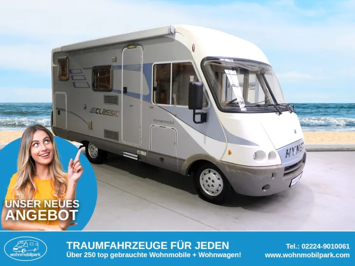 Fahrzeugbild Hymer B 504 Classic/Festbett+Hubbett/Klima/Garage/DPF #1