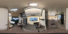 360° Innenansicht Forster Alkoven A 699 EB, MJ26, KLIMA, SAT, TV, ,SOLAR
