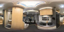 360° Innenansicht GIOTTILINE Compact CX66 Premiere, KLIMA, SOLAR, SAT, TV