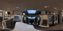 360° Innenansicht Forster T 745 EB, MJ26, KLIMA, SAT, TV, SOLAR, LITHIUM