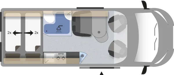 Tagesgrundriss Clever DRIVE LINE Drive 600 Kids