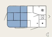 Grundriss Nacht Hobby Beachy 360 Vorzelt Dorema Mistral