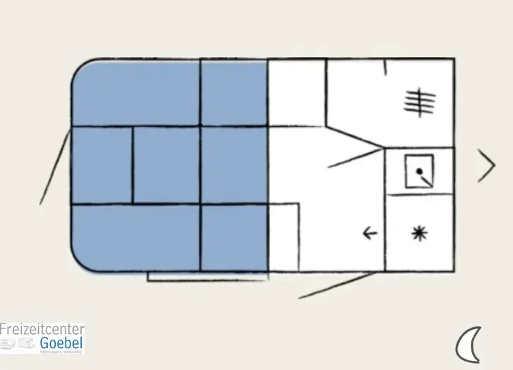 Grundriss Nacht Hobby Beachy 360 Vorzelt Dorema Mistral