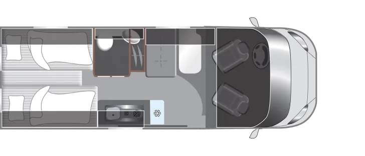 Grundriss Tag Roadfans Hopper 640 Automatik | Markise | Navi