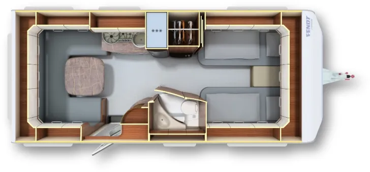 Grundriss Tag Fendt Opal 560 SG Einzelbetten