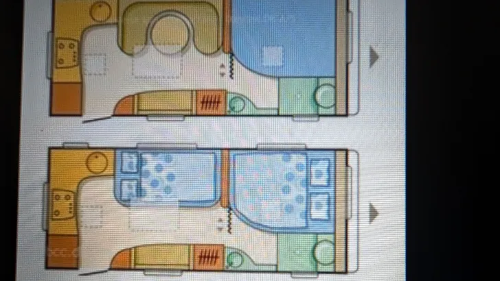 Grundriss Nacht Adria Adiva 553 PH Sehr gepflegt