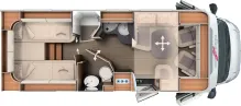 Grundriss Tag Carthago C1-tourer T 145 RB LE Fiat