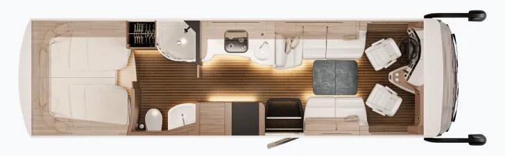 Grundriss Nacht Concorde Charisma 910 LI Vollausstattung –