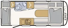 Grundriss Tag Dethleffs c' joy 480 QLK Autark-Paket & winte