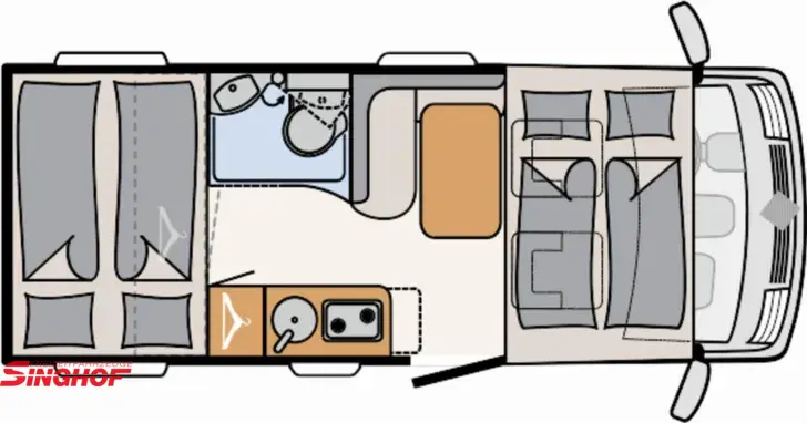 Grundriss Tag Dethleffs Globebus I 1 Automatik
