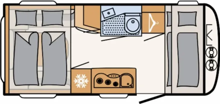 Grundriss Tag Dethleffs Aero up 460 KR Neuwertig, Mover, Ma