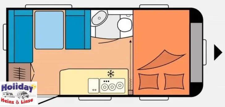 Grundriss Tag Hobby De Luxe Easy 440 SF Auflastung 1.350 kg