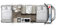 Grundriss Tag Eura Mobil Activa One 690 HB Travel-Paket & Lithiumbatterie