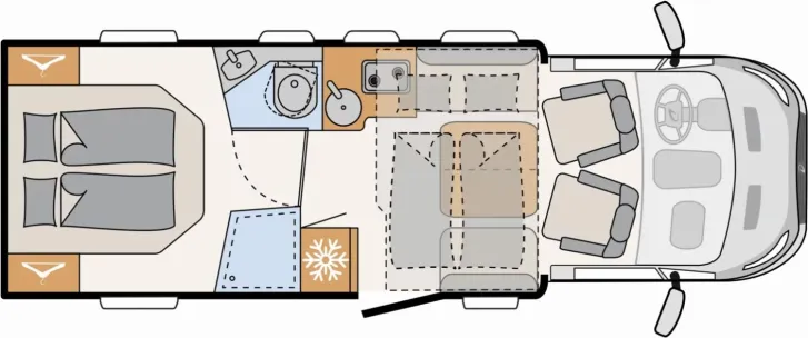 Grundriss Tag Dethleffs Just Go Active T 7055 DBL 165PS*Automatik*Active