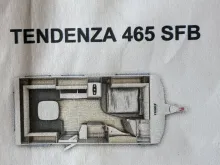 Grundriss Tag Fendt Tendenza 465 SFB Wohnwagen wurde 2024
