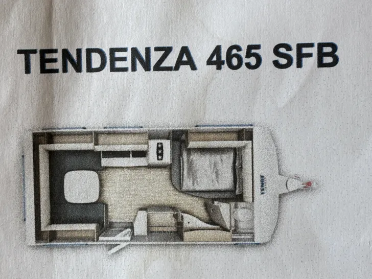 Grundriss Tag Fendt Tendenza 465 SFB Wohnwagen wurde 2024