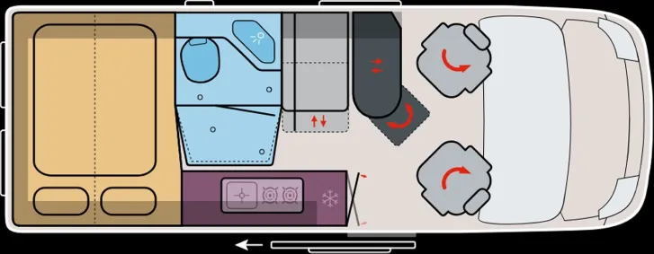Grundriss Tag VanTourer GO 600 D Fiat 140 PS