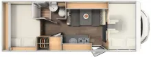 Grundriss Tag Sunlight A 70 *Dach-Klimaanlage*SAT-TV*