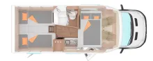 Grundriss Nacht Weinsberg CaraSuite 650 MEG Smart & Media-Paket