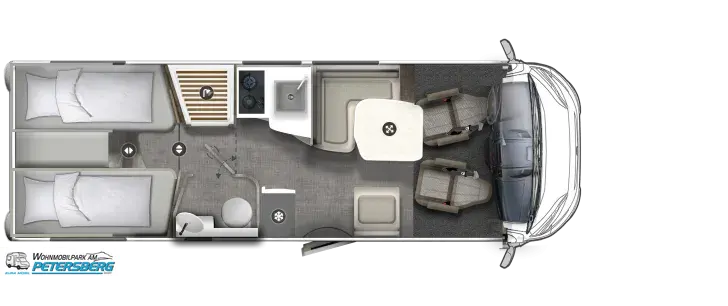 Grundriss Tag Eura Mobil Integra Line 720 EB "Edition 101" 180PS, Automatik