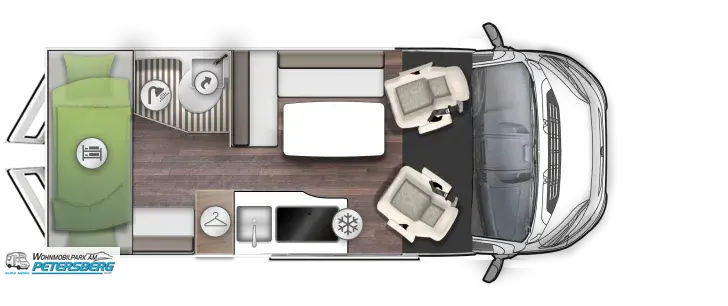 Grundriss Tag Forster V 599 VB5 Flip mit Aufstelldach