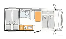 Grundriss Nacht Dethleffs Globebus I 1 AHK Luftfederung Sat