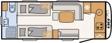 Grundriss Tag Dethleffs Beduin Scandinavia 550 BET