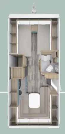 Grundriss Tag Tabbert PEP 540 E 2,3