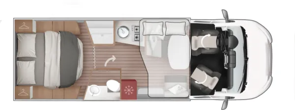 Tagesgrundriss Roller Team Kronos 265 TL