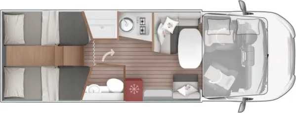 Tagesgrundriss Roller Team Kronos 284 M