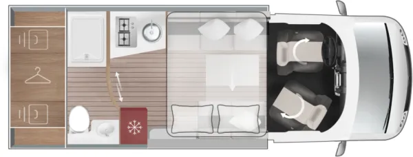 Tagesgrundriss Roller Team Kronos Fit 230 TL