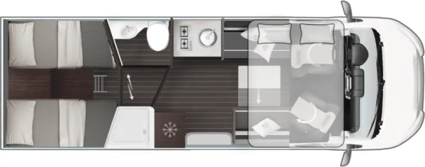 Tagesgrundriss Roller Team ZEFIRO 287 Integral