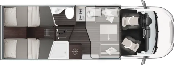 Tagesgrundriss Roller Team ZEFIRO 287 TL POWER Edition