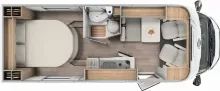 Grundriss Tag Carado V 339 Pro+, Solar, LTE, TV-Paket