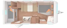 Grundriss Tag Weinsberg CaraOne 500 FDK EDITION [HOT] Modell 2025