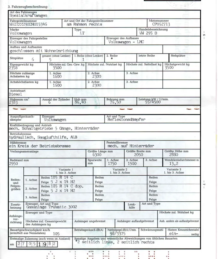 Fahrzeugbild VW Sonstige LT 35 Unser Womo hört auf #9