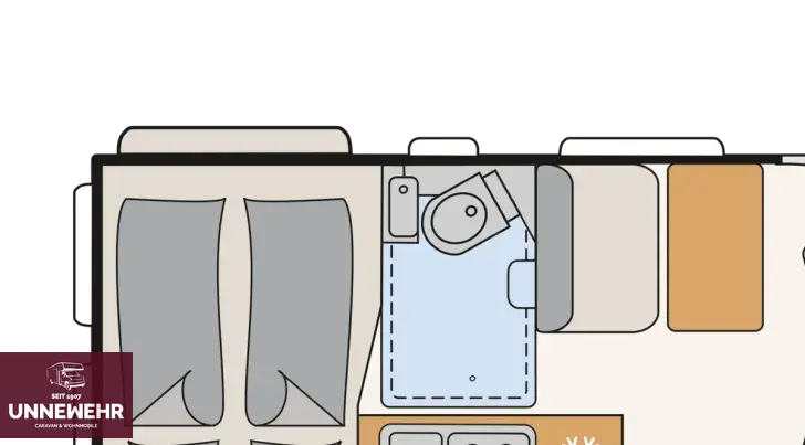Grundriss Tag Dethleffs Globetrail VW Performance 600 DR