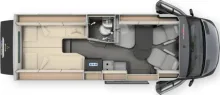 Grundriss Tag Malibu Genius 641 LE 4x4 Black Edition Mercedes (623)